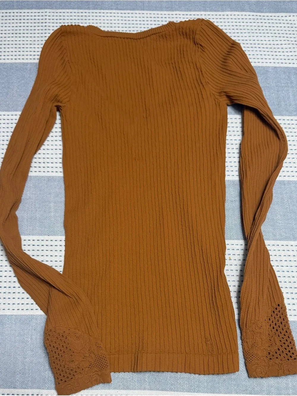 Free People Intimately Dynamic Duo Long Sleeve Top- Smoked Topez